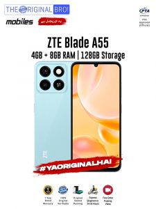 ZTE Blade A55 - 4GB RAM - 128GB Storage - PTA Approved - 12 Months Warranty - Blue - The Original Bro Mobiles - TOB36